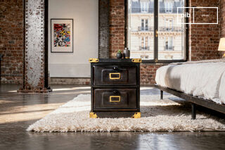 Table de chevet en métal 2 clapets Boston