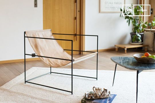 Fauteuil en cuir suspendu Casperünd
