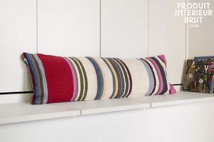 Striped stitch cushion