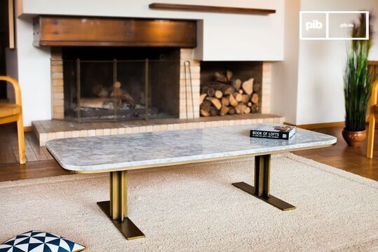 Table basse en marbre blanc