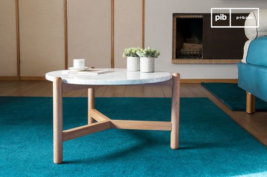 Table basse en marbre blanc