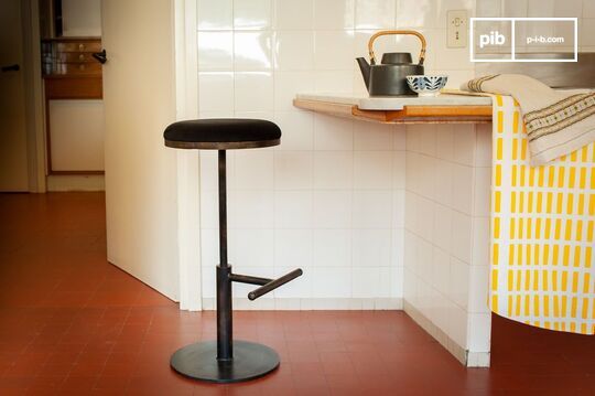 Tabouret de bar en velours noir